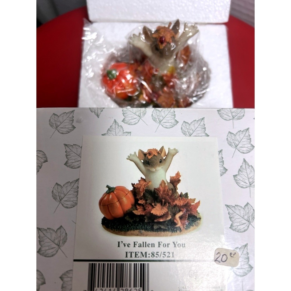 Charming Tails "I've Fallen for You" #85/521 Fitz And Floyd Mouse Figure Pumpkin